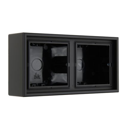 Подрозетник наружный 2-местный черный матовый LIREGUS MODERN PMD-002.M/SWM