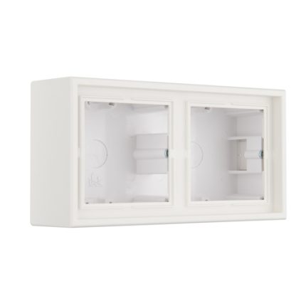 Подрозетник наружный 2-местный белый LIREGUS MODERN PMD-002.M/WM