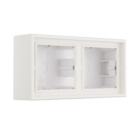 Подрозетник наружный 2-местный белый матовый LIREGUS MODERN PMD-002.M/WWM