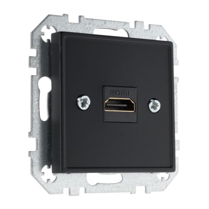 Розетка HDMI черная матовая LIREGUS RETRO HDMI-001-01.R/SWM
