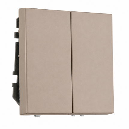 Выключатель 2-клавишный кремовый матовый LIREGUS MODERN IJ5.10-203-01.M/ONC