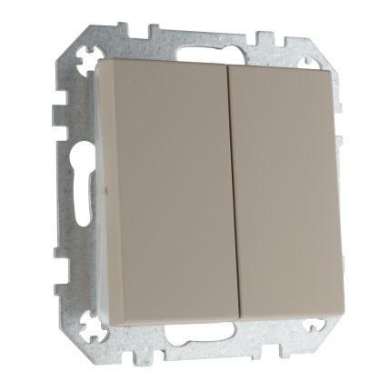Выключатель 2-клавишный кремовый матовый LIREGUS RETRO IJ5.10-203-01.R/ONC
