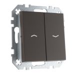 Выключатель для жалюзи коричневая матовая LIREGUS RETRO IJZ.10-001-01.R/ON31