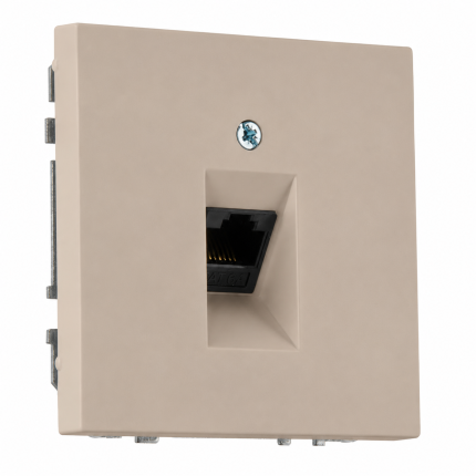 Розетка RJ45 кремовая матовая LIREGUS MODERN IKL-001-01.M/ONC