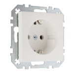 Розетка с заземлением 16А 250В пружинная белая матовая LIREGUS RETRO IKL16-204-01.R/WWM