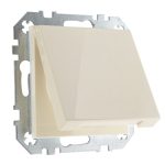 Розетка с крышкой IP44 16А 250В с заземлением пружинная слоновая кость LIREGUS EPSILON IKL16-208-01.E/S