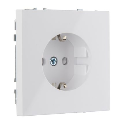 Розетка со шторками 16А белая LIREGUS MODERN IKL16-214-01.M/WM