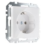 Розетка 16А 250В с заземлением винтовая белая LIREGUS EPSILON IKL16-404-01.E/B