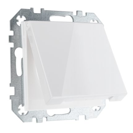 Розетка IP44 16А 250В с заземлением с крышкой винтовая белая LIREGUS EPSILON IKL16-408-01.E/B