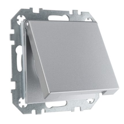 Розетка IP44 16А 250В с заземлением с крышкой винтовая алюминий LIREGUS EPSILON IKL16-408-01.E/Mt