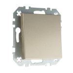 Проходной выключатель 1-клавишный шампань LIREGUS EPSILON IP6.10-201-01.E/Ch