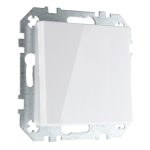 Перекрестный выключатель 1-клавишный белый LIREGUS EPSILON IPK6.10-201-01.E/B