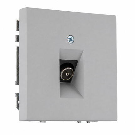 ТВ розетка (тип F) серая LIREGUS MODERN ITVL-1-01.M/GC31