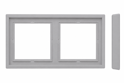 Рамка 2 поста серая LIREGUS MODERN K14-445-02.M/GC31