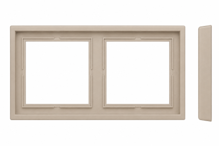Рамка 2 поста кремовая матовая LIREGUS MODERN K14-445-02.M/ONC