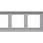 Рамка 3 поста серая LIREGUS MODERN K14-445-03.M/GC31