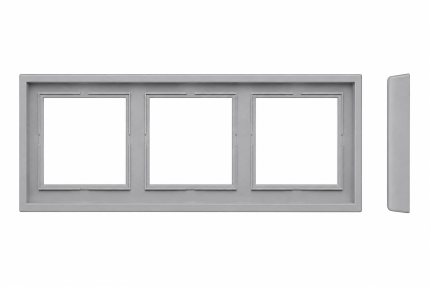 Рамка 4 поста серая LIREGUS MODERN K14-445-04.M/GC31