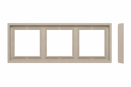 Рамка 3 поста кремовая матовая LIREGUS MODERN K14-445-03.M/ONC