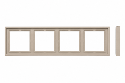 Рамка 4 поста кремовая матовая LIREGUS MODERN K14-445-04.M/ONC