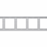 Рамка 5 постов серая LIREGUS MODERN K14-445-05.M/GC31