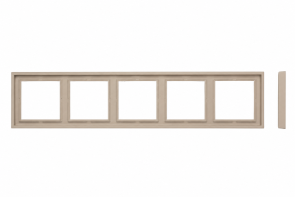 Рамка 5 постов кремовая матовая LIREGUS MODERN K14-445-05.M/ONC