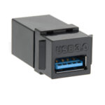 Разъем USB черный LIREGUS USB-01.J